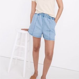 Madewell Denim Easy Pull On Shorts Rathmore Wash Blue (Medium)